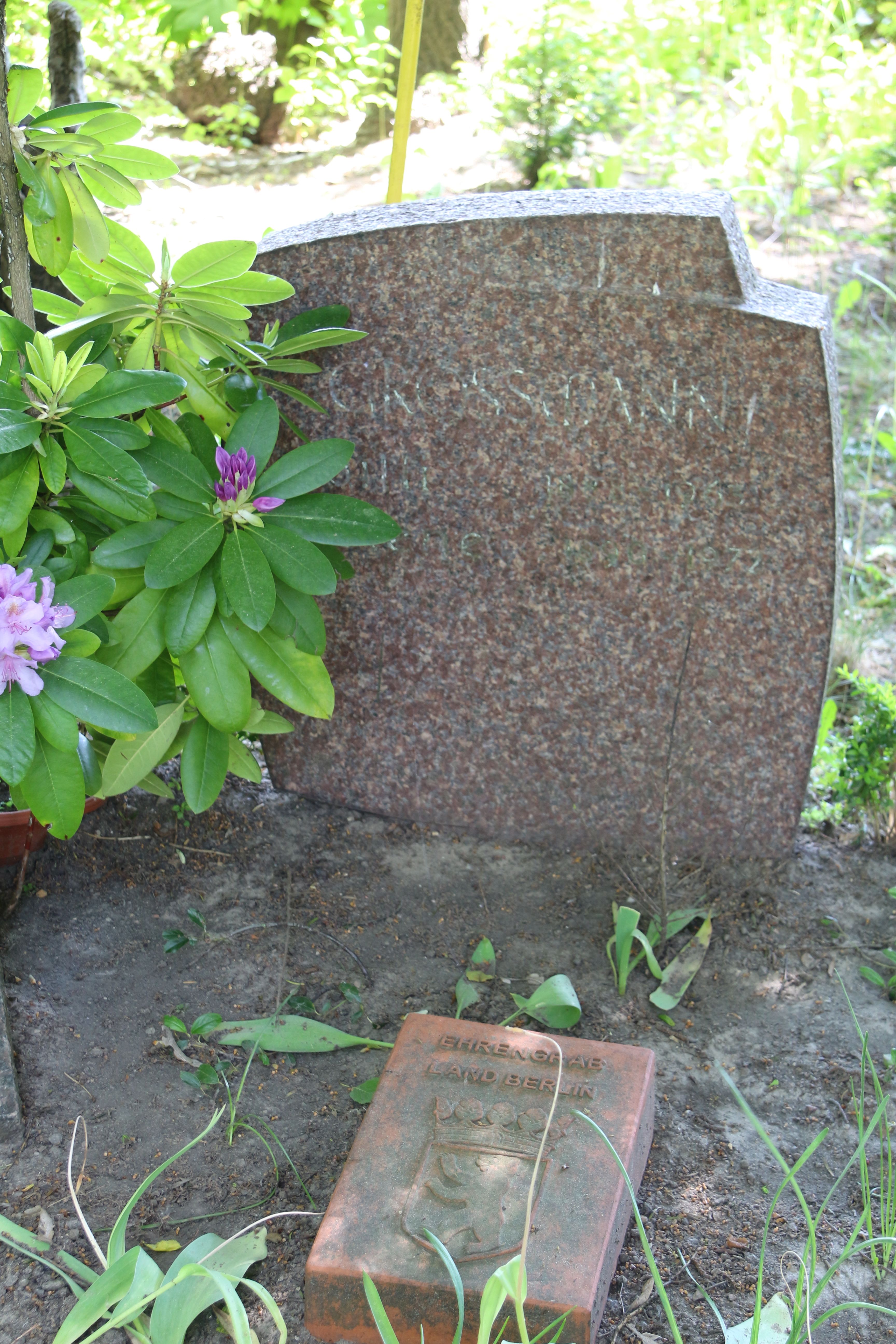 Ehrengrab von Willy Großmann auf dem Parkfriedhof Neukölln
